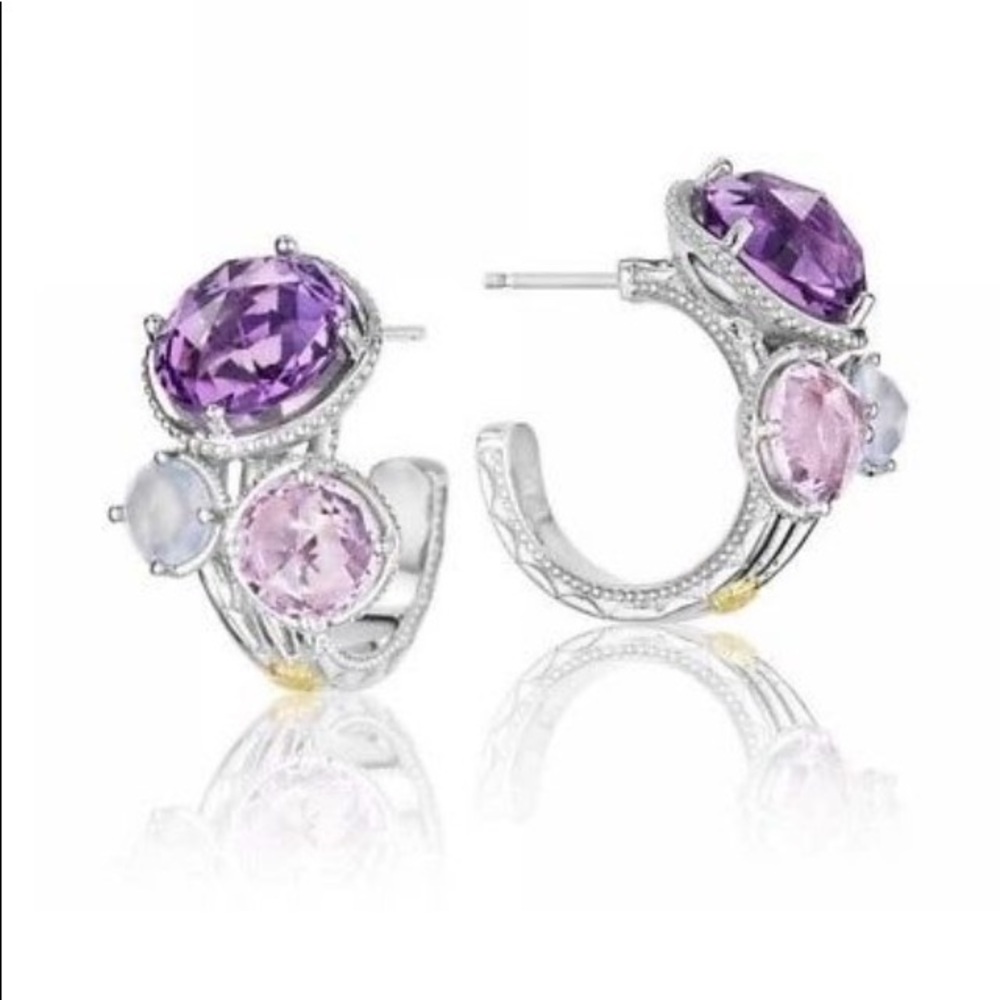 Tacori 18k925 Lilac Blossoms Trio Hoops